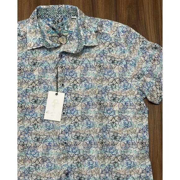 Robert Graham Other - Robert Graham Radnor Floral Linen Blend Button Up Short Sleeve Shirt Men's Sz S